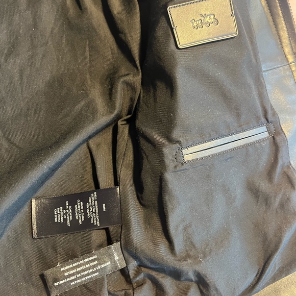 Coach - Racy Zip Racer Jacket Mens Deerskin Leather - Picture 4 of 7